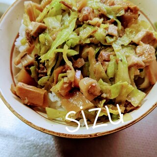 キャベツとめんまの丼